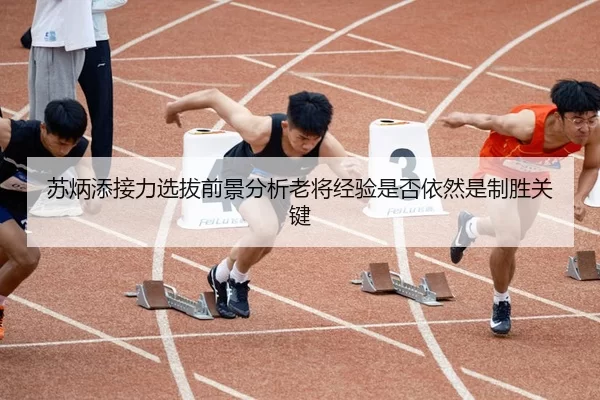 苏炳添接力选拔前景分析老将经验是否依然是制胜关键